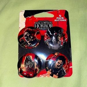 Halloween horror night buttons